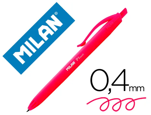 Imagen Boligrafo milan p1 retractil 1 mm touch rojo