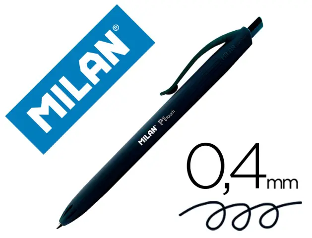 Imagen Boligrafo milan p1 retractil 1 mm touch negro