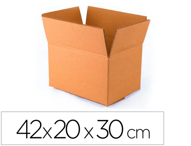 Imagen Caja de embalar marron q-connect doble canal 420x200x300 mm