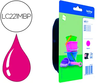 Imagen Ink-jet brother lc221m dcp-j562dw / mfc-j480dw / 680dw / 880dw magenta 260 paginas