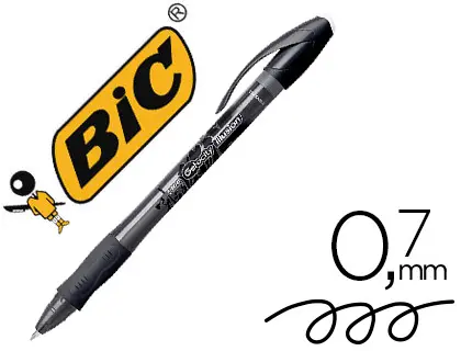 Imagen Boligrafo bic gelocity illusion borrable negro punta de 0,7 mm