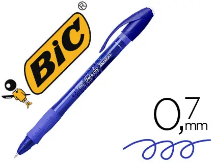 Imagen Boligrafo bic gelocity illusion borrable azul punta de 0,7 mm