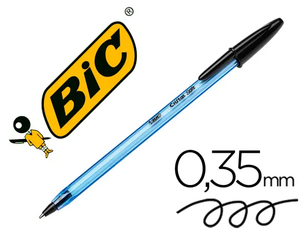 Imagen Boligrafo bic cristal soft negro punta de 1,2 mm