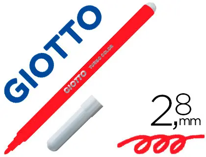 Imagen Rotulador giotto turbo color lavable con punta bloqueada unicolor rojo