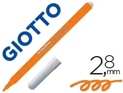 Imagen Rotulador giotto turbo color lavable con punta bloqueada unicolor naranja