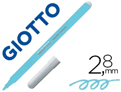 Imagen Rotulador giotto turbo color lavable con punta bloqueada unicolor azul claro