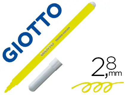 Imagen Rotulador giotto turbo color lavable con punta bloqueada unicolor amarillo