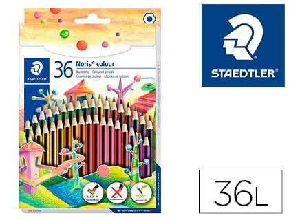 Imagen Lapices de colores staedtler wopex ecologico 36 colores en caja de carton