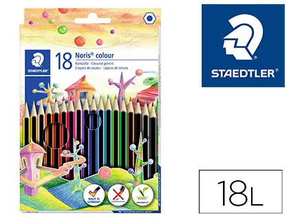 Imagen Lapices de colores staedtler wopex ecologico 18 colores en caja de carton