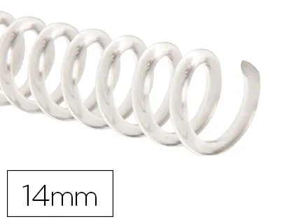 Imagen Espiral plastico q-connect transparente 32 5:1 14mm 1,8mm caja de 100 unidades