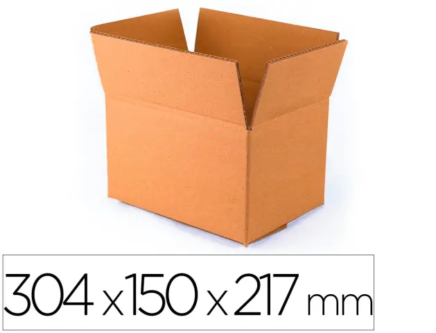 Imagen Caja para embalar q-connect us os varios carton doble canal marron 304x150x217 mm