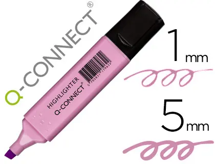 Imagen Rotulador q-connect fluorescente pastel violeta punta biselada