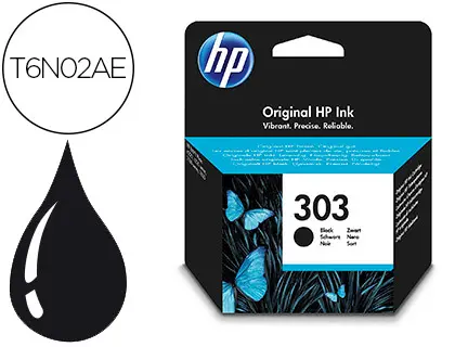Imagen Ink-jet hp n. 303 envy photo 6230 / 7130 / 7830 color negro capacidad 200 paginas