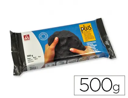 Imagen Arcilla sio-2 plus que endurece al aire negro 500 gr