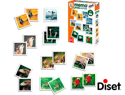 Imagen Juego diset didactico memo photo animals