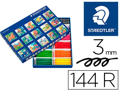 Imagen Rotulador staedtler color jumbo trazo 3 mm caja de 144 unidades surtidas 12 x color