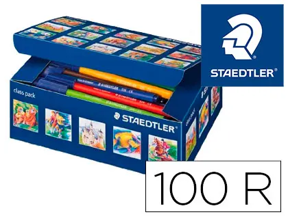 Imagen Rotulador staedtler noris club caja de 100 unidades surtidas 10 x color