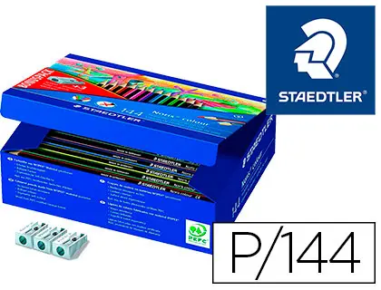 Imagen Lapiz de color staedtler wopex ecologico caja de 144 unidades surtidas 12 colores surtidos