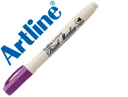 Imagen Rotulador artline supreme brush pintura base de agua punta tipo pincel trazo variable magenta