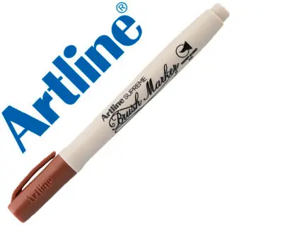 Imagen Rotulador artline supreme brush pintura base de agua punta tipo pincel trazo variable marron