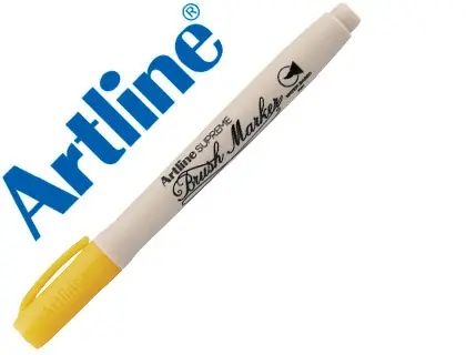 Imagen Rotulador artline supreme brush pintura base de agua punta tipo pincel trazo variable amarillo