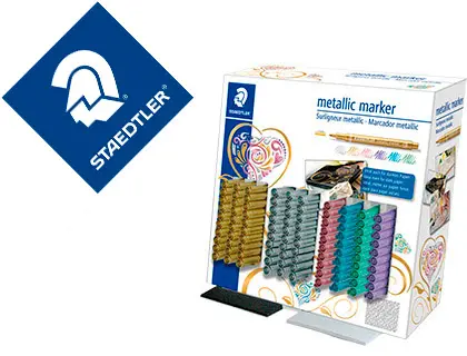 Imagen Rotulador staedtler metalico 8323 expositor sobremesa de 100 unidades colores surtidos