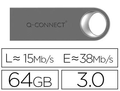 Imagen Memoria usb q-connect flash premium 64 gb 3.0