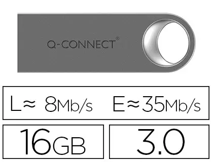 Imagen Memoria usb q-connect flash premium 16 gb 3.0