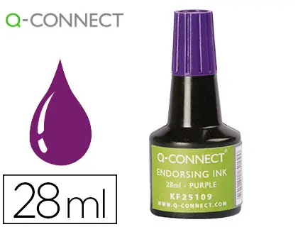 Imagen Tinta tampon q-connect violeta frasco 28 ml