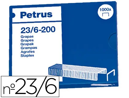 Imagen Grapas petrus n 23/6 -caja de 1000