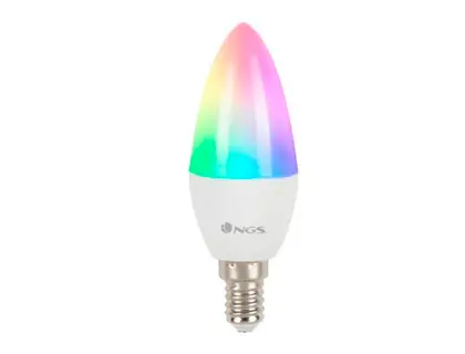 Imagen Bombilla ngs smart wifi led bulb gleam 514c halogena colores 5w 500 lumenes e14 regulable en intesidad