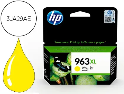 Imagen Ink-jet hp 963 xl officejet pro 9010 / 9020 / 9022 / 9023 / 9025 amarillo 1600 paginas