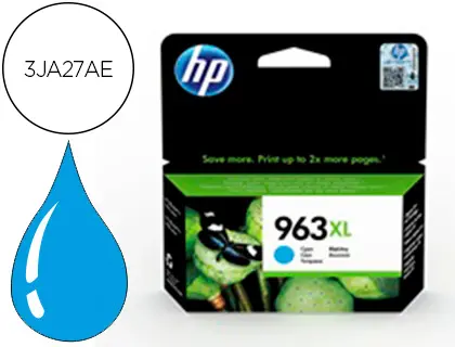 Imagen Ink-jet hp 963 xl officejet pro 9010 / 9020 / 9022 / 9023 / 9025 cian 1600 paginas