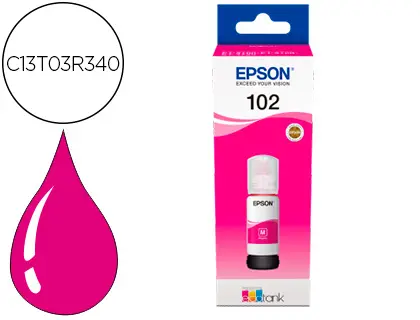 Imagen Tinta epson ecotank 102 et-2700 / 2750 / 3700 / 3750 / 4750 bote de 70 ml magenta 6.000 pag