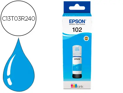 Imagen Tinta epson ecotank 102 et-2700 / 2750 / 3700 / 3750 / 4750 bote de 70 ml cian 6.000 pag