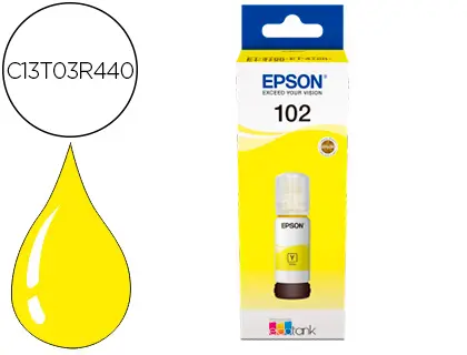 Imagen Tinta epson ecotank 102 et-2700 / 2750 / 3700 / 3750 / 4750 bote de 70 ml amarillo 6.000 pag