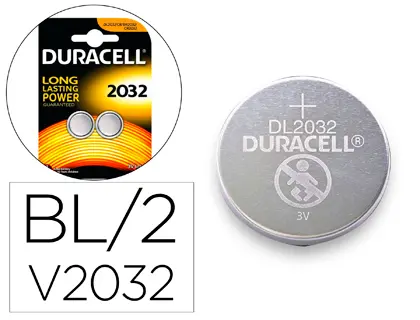 Imagen Pila duracell alcalina boton cr2032 blister 2 unidades