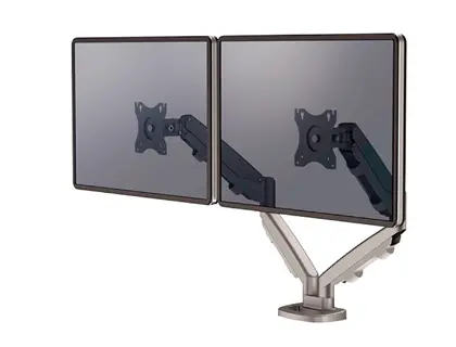 Imagen Brazo para monitor fellowes serie eppa ajustable altura 2 pantallas normativa vesa hasta 10 kg plata