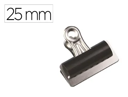 Imagen Pinza metalica q-connect pala fija 25 mm caja de 10 unidades