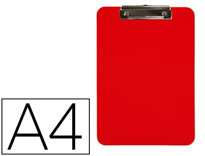 Imagen Portanotas q-connect plastico din a4 rojo 2,5mm
