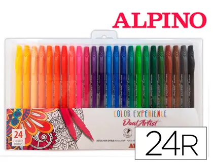 Imagen Rotulador alpino dual artist color experience estuche de 24unidades colores surtidos