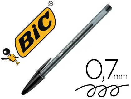 Imagen Boligrafo bic cristal ultrafine punta forma aguja 0,7 mm negro