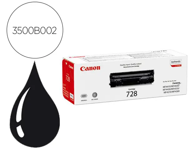 Imagen Toner canon 728 i-sensys mf4410 / 4450d / 4580dn / l150 negro 2.100 pag