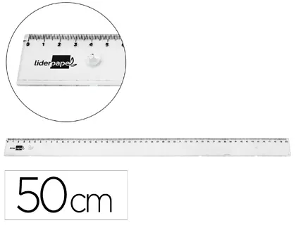 Imagen Regla liderpapel plastico irrompible transparente 50 cm