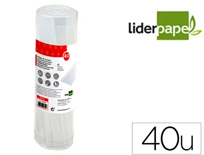 Imagen Barras termofusible liderpapel de 7 mm de diametro x 200 mm de alto caja de 40 unidades