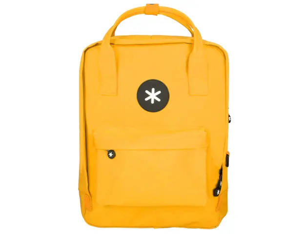 Imagen Cartera antartik mochila 2 asas y bolsillos exteriores amarillo 300x115x390 mm