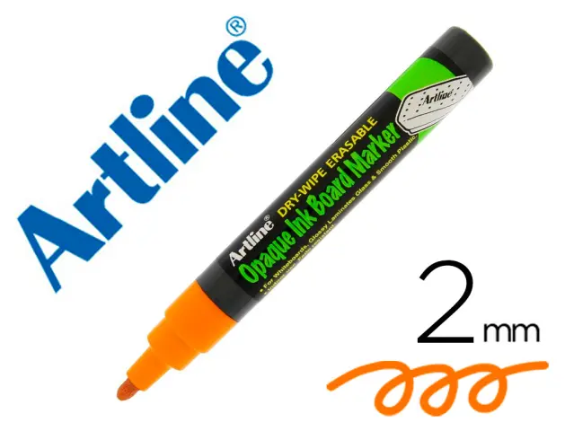 Imagen Rotulador artline pizarra epd-4 color naranja fluorescente opaque ink board punta redonda 2 mm