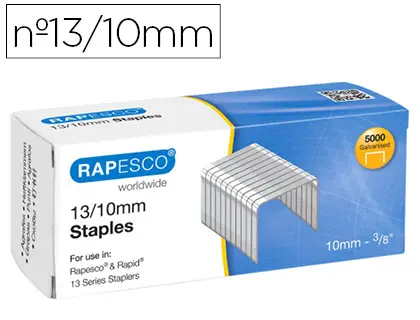 Imagen Grapas rapesco galvanizada 13/10 caja de 5000 unidades