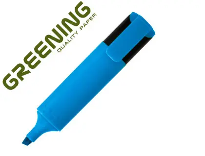 Imagen Rotulador greening fluorescente punta biselada azul