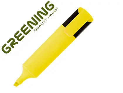 Imagen Rotulador greening fluorescente punta biselada amarillo